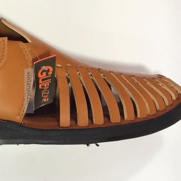 Handmade Tan Leather Peshawari Chappal: Classic Men's Sandal - Picture 7 of 7